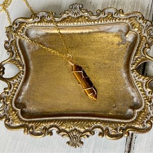 Tigers eye crystal necklace